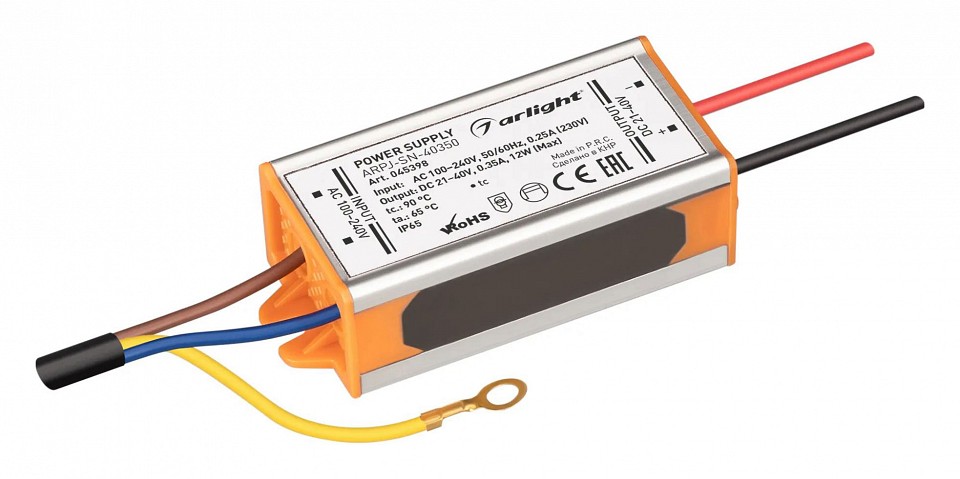 Блок питания с проводом arlight arpj 0045398