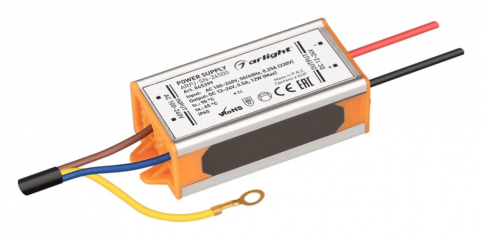 Блок питания с проводом arlight arpj 0045399