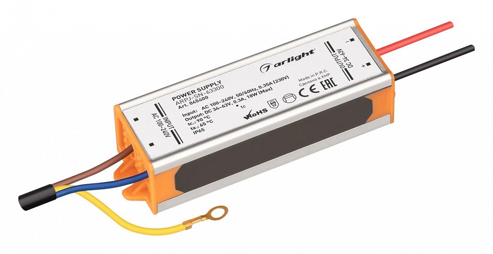 Блок питания с проводом arlight arpj 0045400