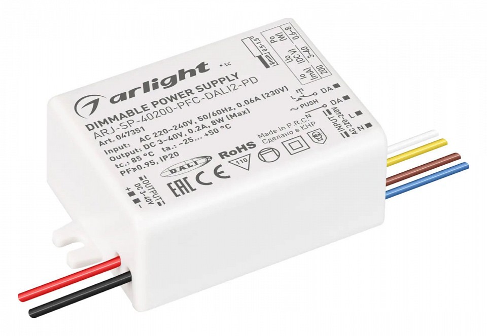 Блок питания с проводом arlight arj 0047351