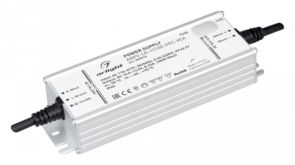 Блок питания с проводом arlight arpv 049616