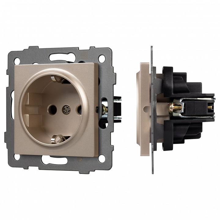 Розетка с заземлением, Без рамки arlight sct 049817