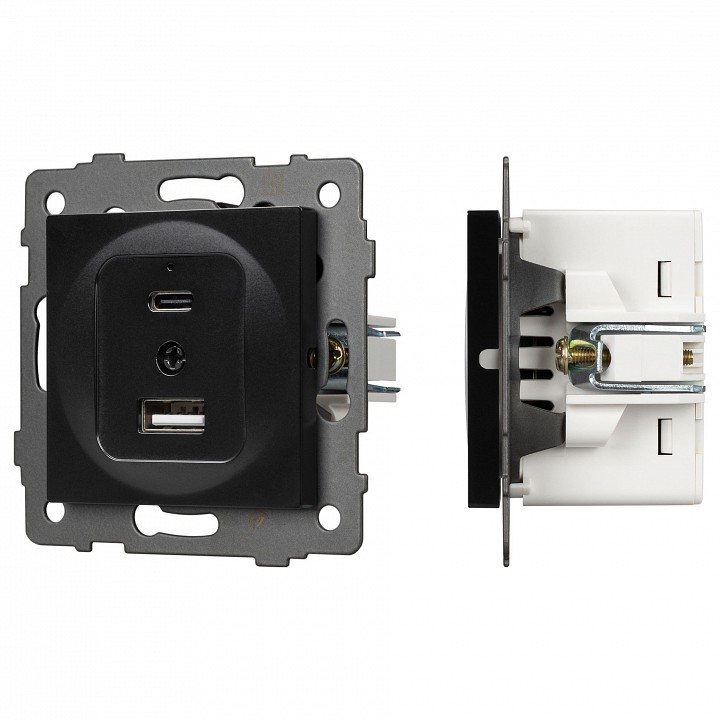 Механизм розетки 2хusb type a и c arlight sct 049838