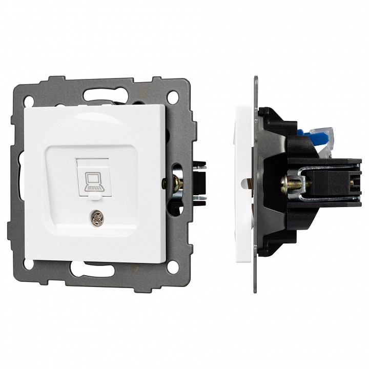 Розетка ethernet rj-45 и со шторками, Без рамки arlight sct 049842