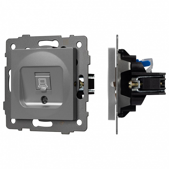 Розетка ethernet rj-45 и со шторками, Без рамки arlight sct 049848