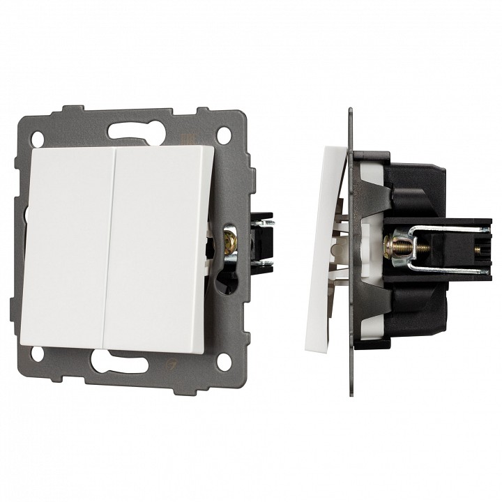 Выключатель двухклавишный без рамки arlight swt 049887