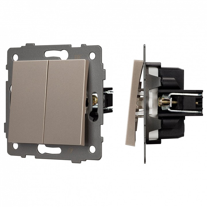 Выключатель двухклавишный без рамки arlight swt 049890