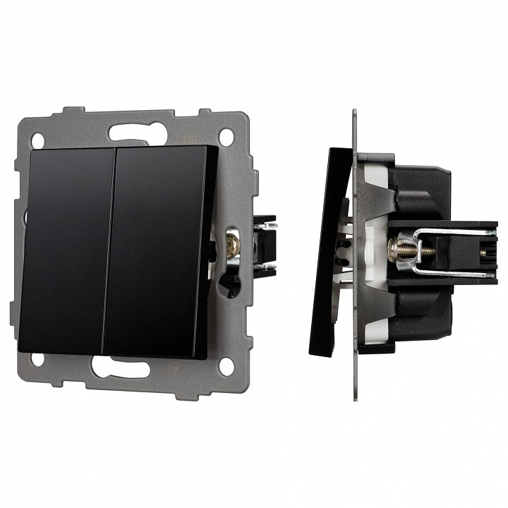 Выключатель проходной двухклавишный без рамки arlight swt 049893