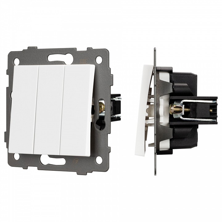 Выключатель трехклавишный без рамки arlight swt 049896