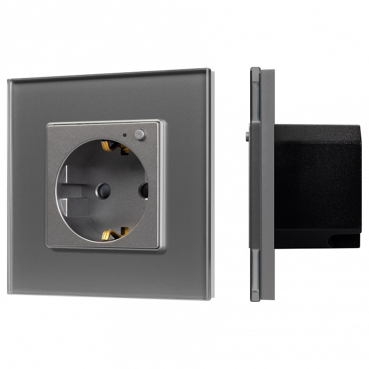 Розетка с заземлением arlight omali 050101