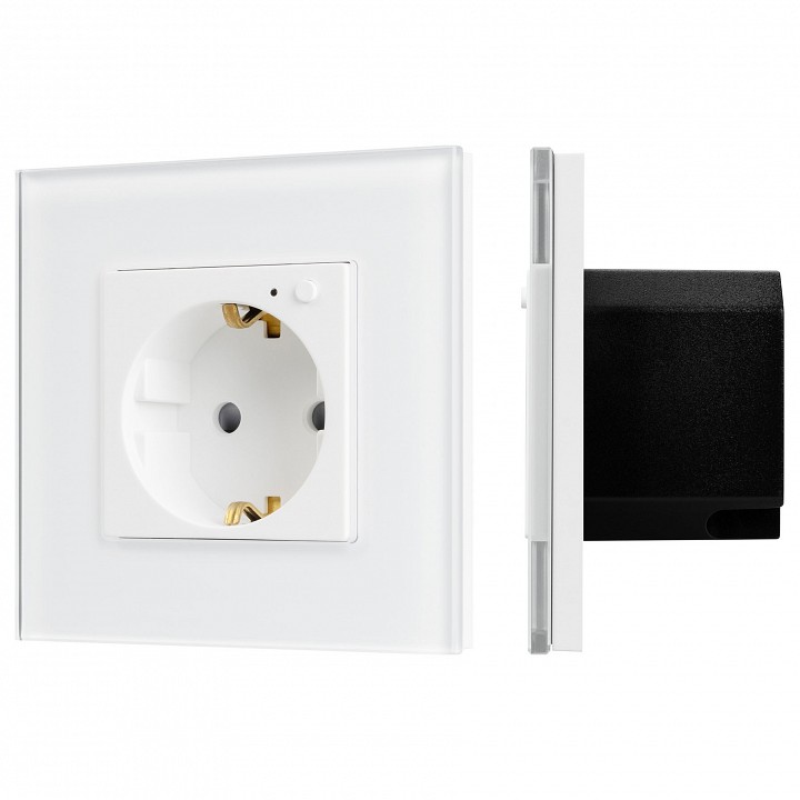 Розетка с заземлением arlight omali 050215