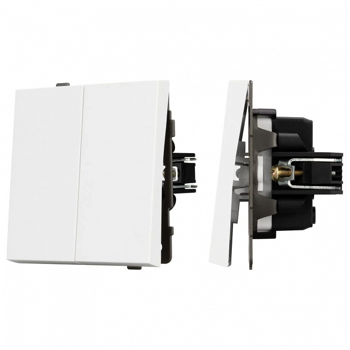 Выключатель двухклавишный без рамки arlight swt 054058