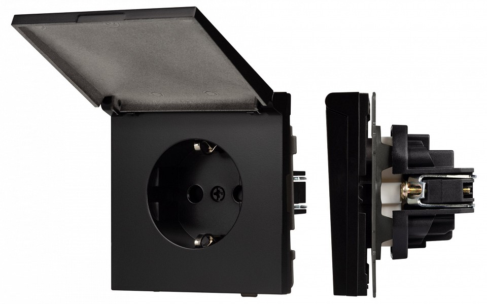 Розетка влагозащищенная с заземлением с крышкой, Без рамки arlight sct-tendo 054091