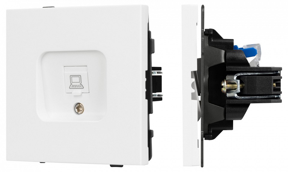 Розетка ethernet rj-45 и со шторками, Без рамки arlight sct-tendo 054098