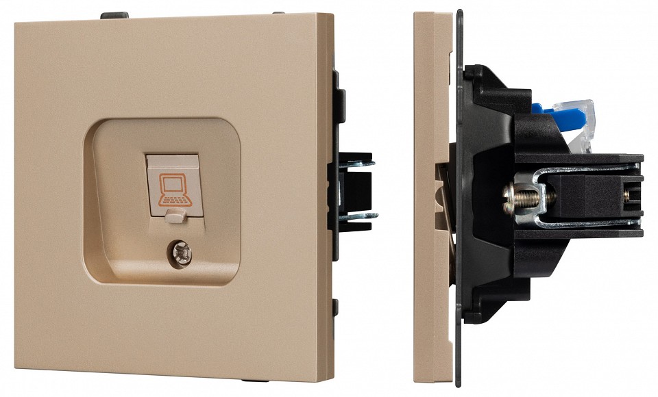 Розетка ethernet rj-45 и со шторками, Без рамки arlight sct-tendo 054099