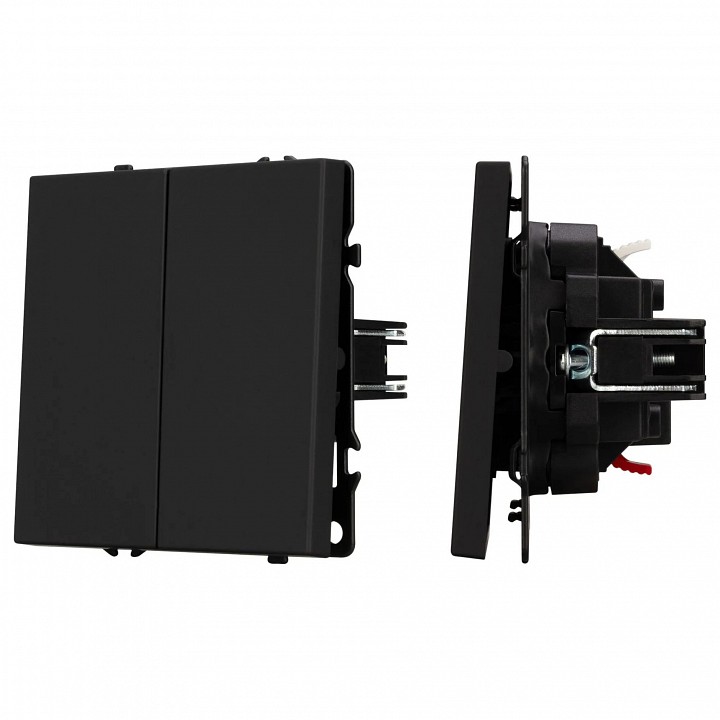 Выключатель проходной двухклавишный без рамки arlight swt 054255