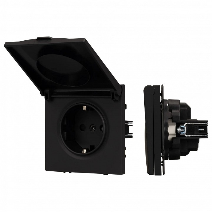Розетка влагозащищенная с заземлением с крышкой, Без рамки arlight sct 054281