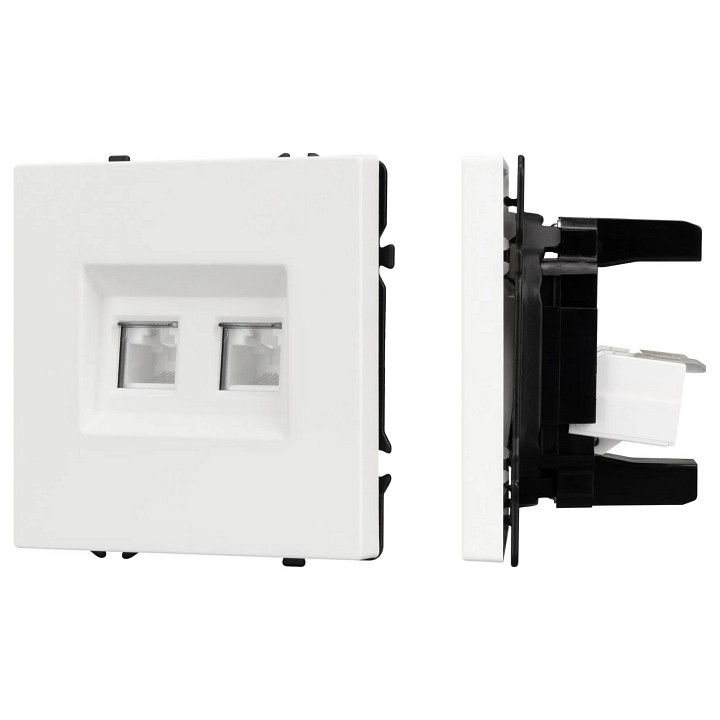 Розетка двойная ethernet rj-45 без рамки arlight sct 054312