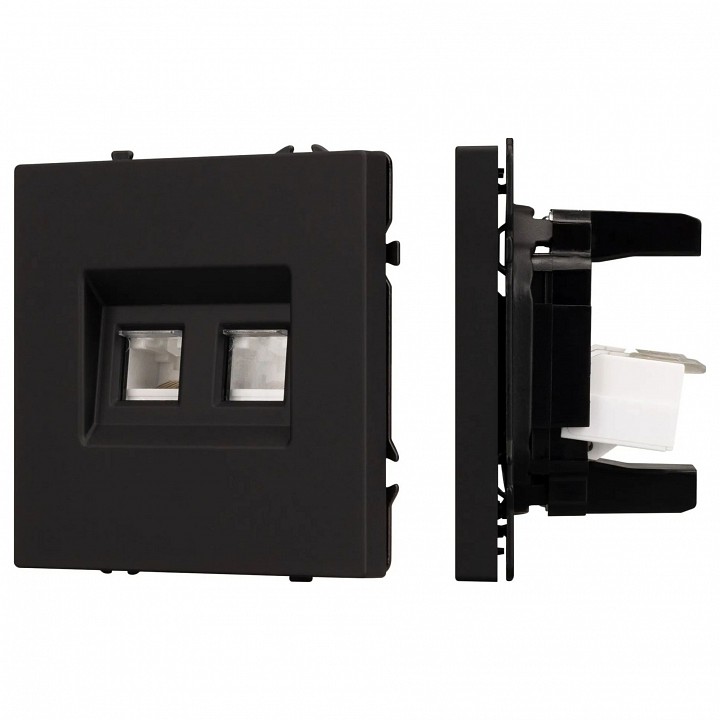 Розетка двойная ethernet rj-45 без рамки arlight sct 054313