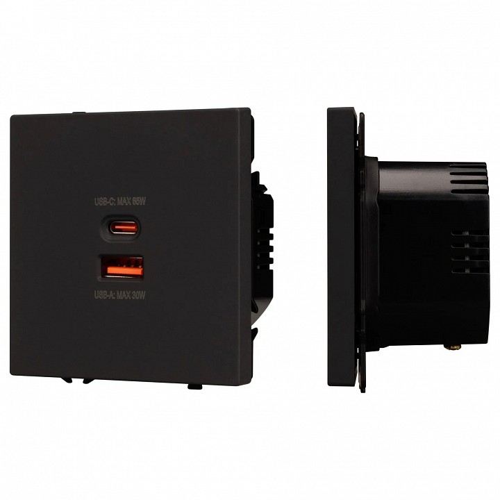 Розетка 2хusb type a и c без рамки arlight sct 054317