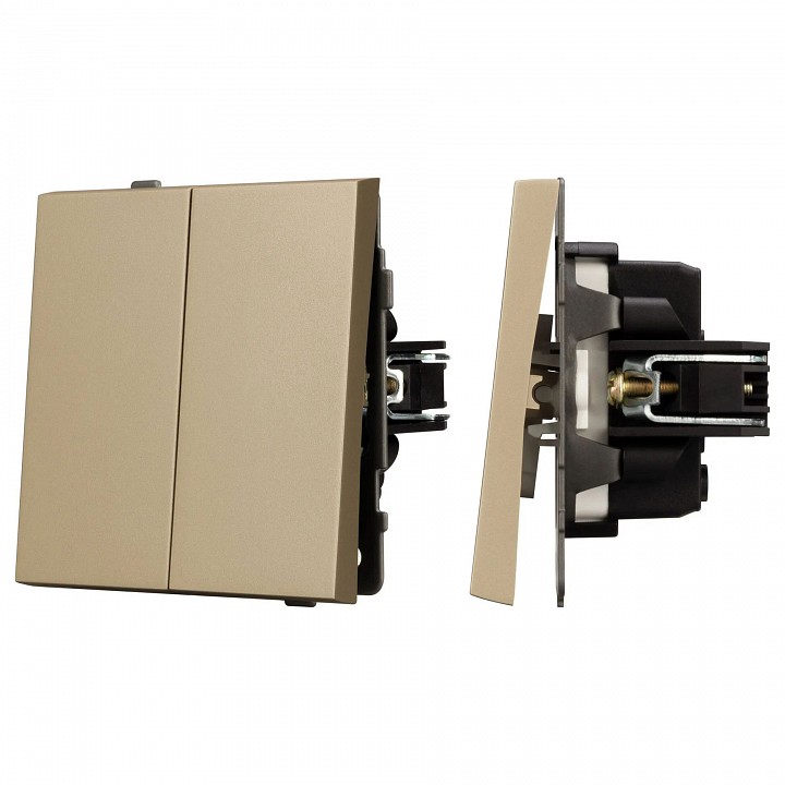 Выключатель двухклавишный без рамки arlight swt 054545