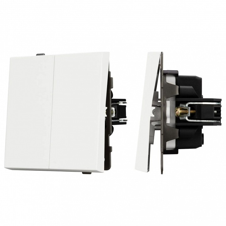 Выключатель двухклавишный без рамки arlight swt 054547