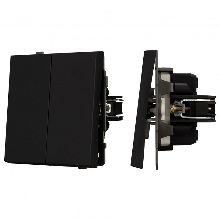 Выключатель проходной двухклавишный без рамки arlight swt 054553