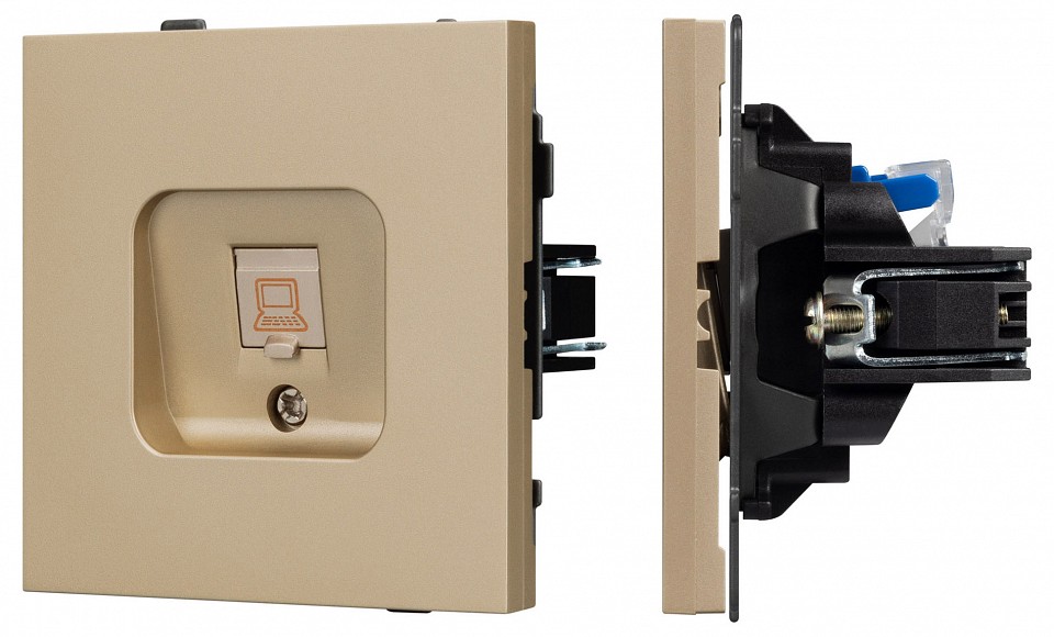 Розетка ethernet rj-45 и со шторками, Без рамки arlight sct-tendo 054592