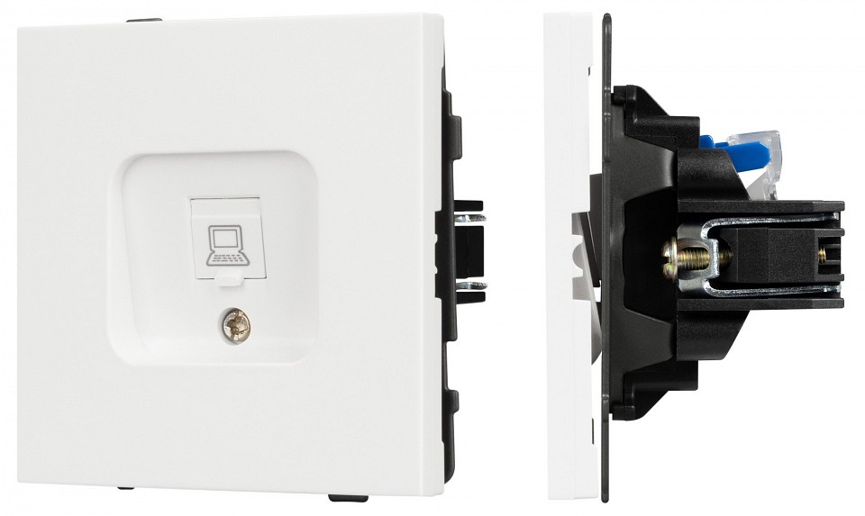 Розетка ethernet rj-45 и со шторками, Без рамки arlight sct-tendo 054594