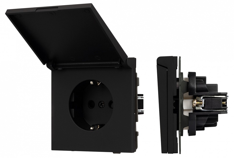 Розетка влагозащищенная с заземлением с крышкой, Без рамки arlight sct-tendo 054599