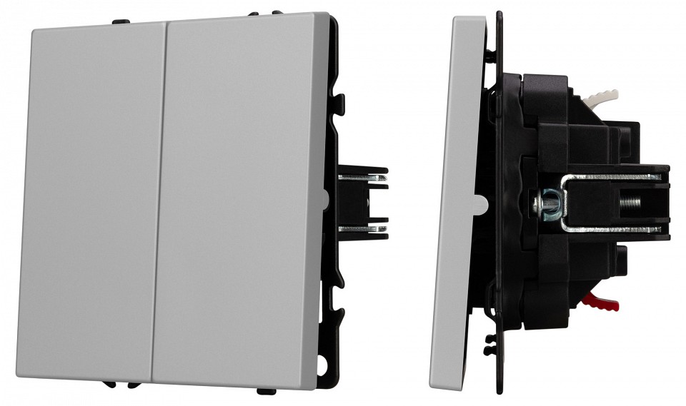 Выключатель двухклавишный без рамки arlight swt-nobe 059420