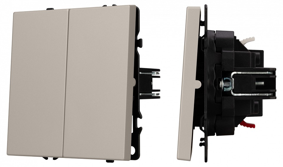 Выключатель проходной двухклавишный без рамки arlight swt-nobe 059422