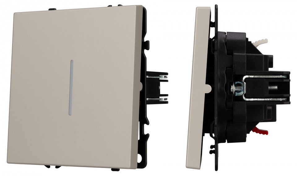 Выключатель проходной одноклавишный с подсветкой без рамки arlight swt-nobe 059430