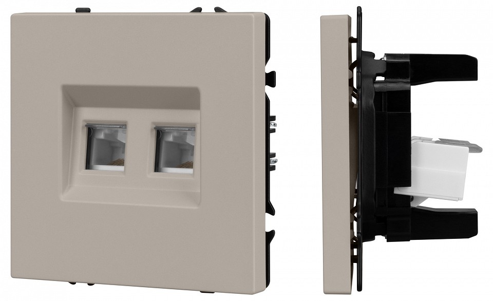 Розетка двойная ethernet rj-45 без рамки arlight sct-nobe 059450