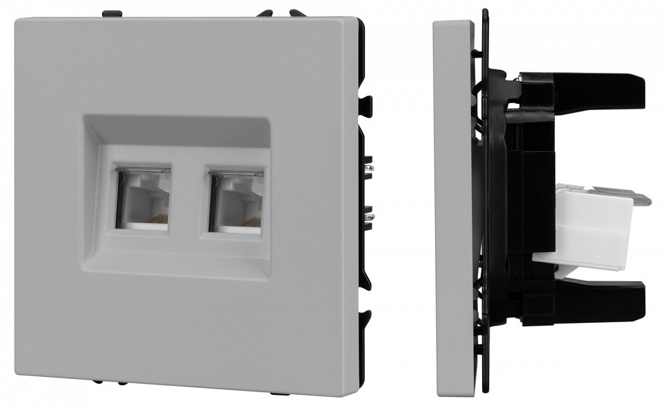 Розетка двойная ethernet rj-45 без рамки arlight sct-nobe 059451