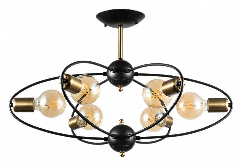 Люстра на штанге arte lamp glasgow a1963pl-6bk