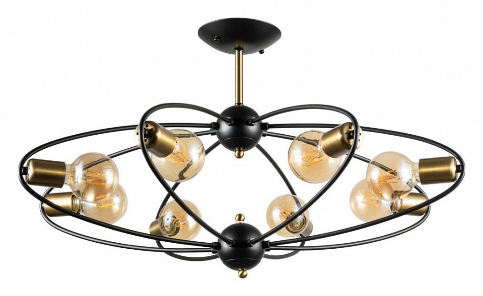 Люстра на штанге arte lamp glasgow a1963pl-8bk