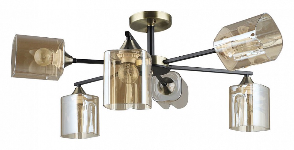 Люстра на штанге arte lamp merci a4185pl-6bk