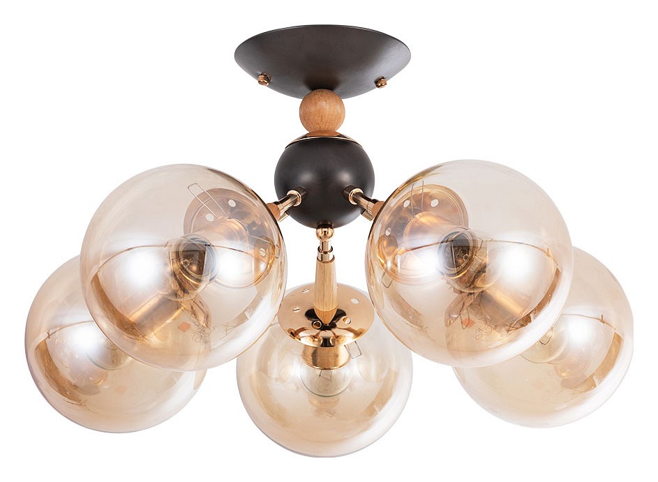 Люстра на штанге arte lamp boston a4485pl-5bk