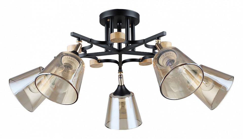 Люстра на штанге arte lamp glassy a5078pl-5bk