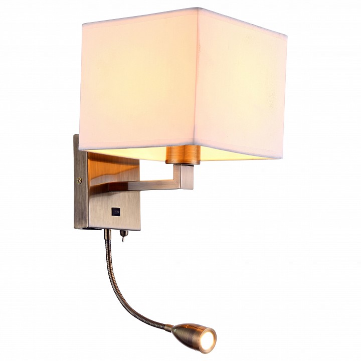 Бра с подсветкой arte lamp hall a9249ap-2ab