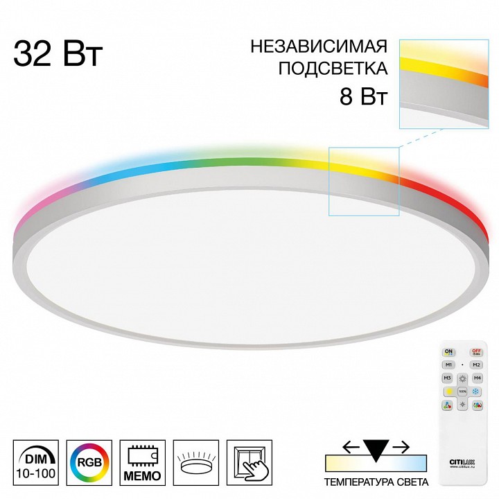 Накладной светильник citilux norma cl749400
