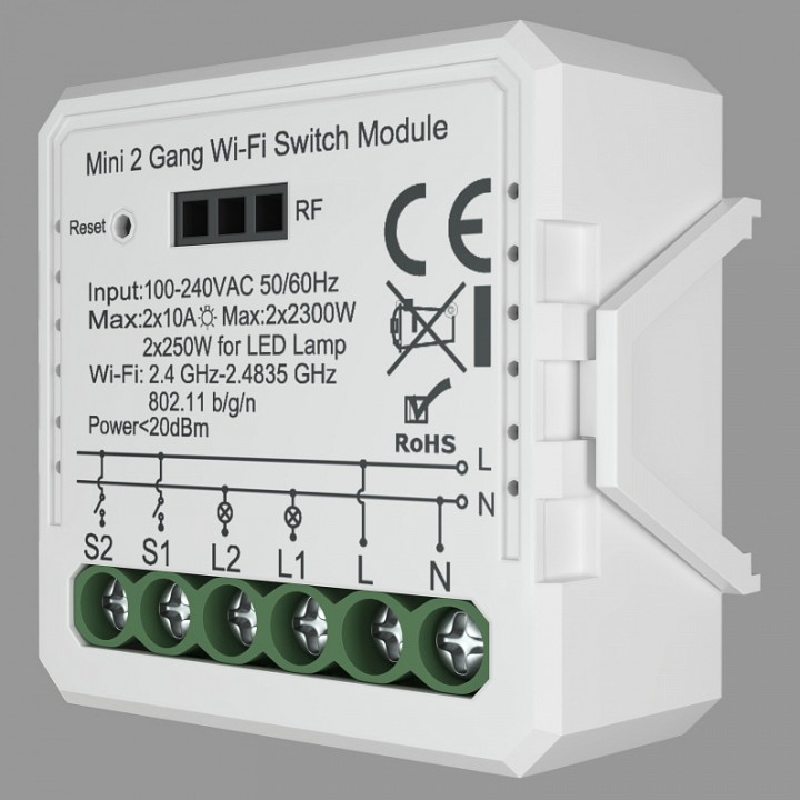 Конвертер wi-fi для смартфонов и планшетов denkirs relay rl1002-sm