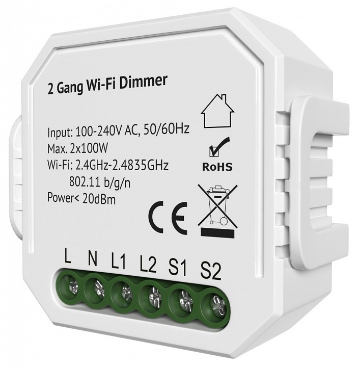 Контроллер-диммер wi-fi для смартфонов и планшетов denkirs relay rl1004-dm/1