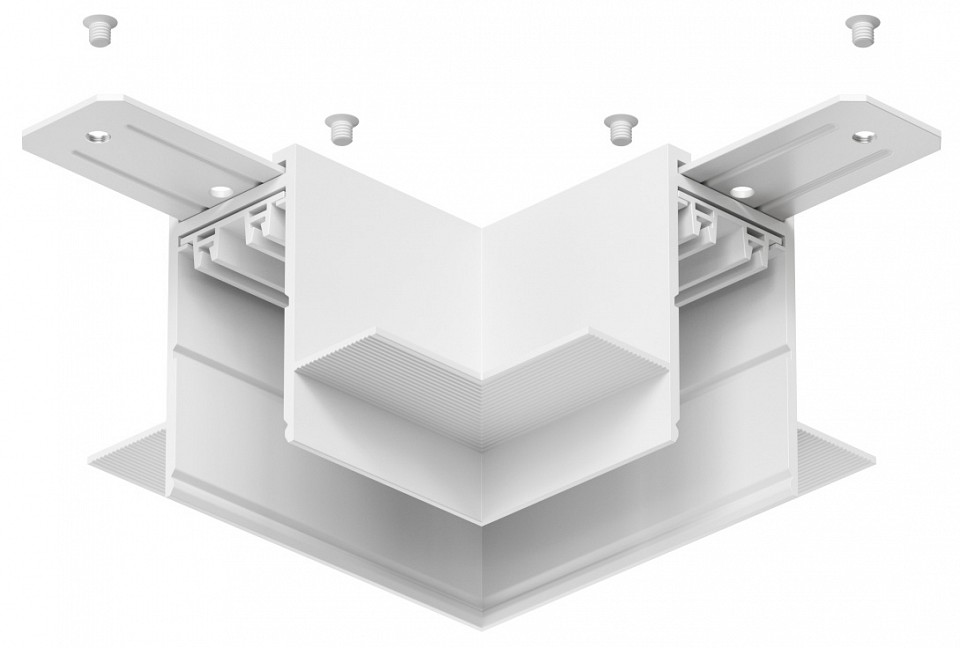 Соединитель угловой l-образный для треков denkirs smart tr2112-wh