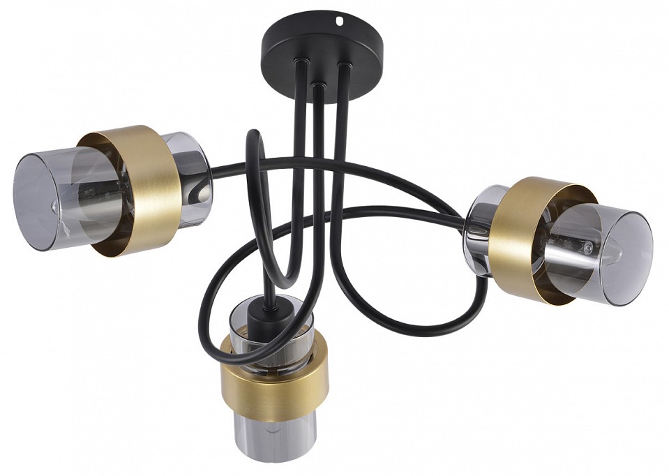 Люстра на штанге escada  1139/3p black/gold