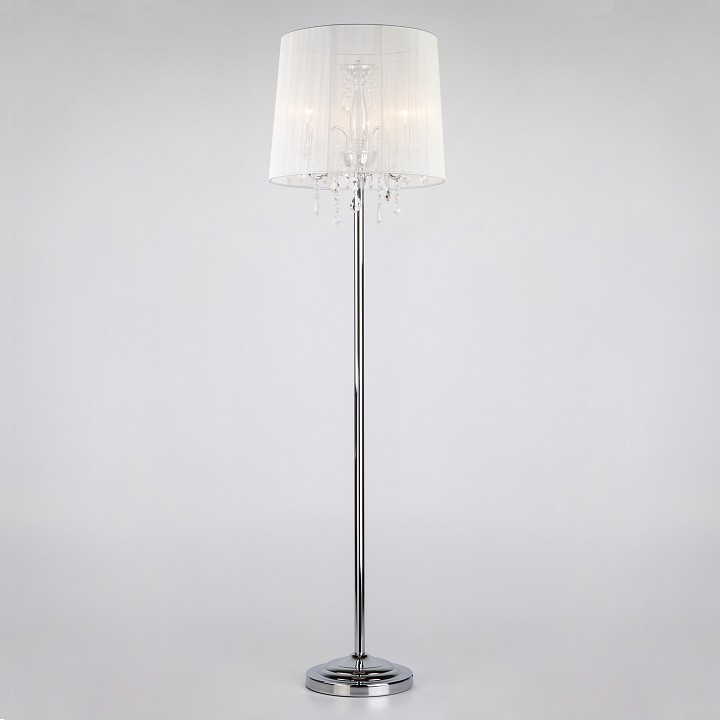 Торшер eurosvet allata 2045/3f хром/белый  торшер