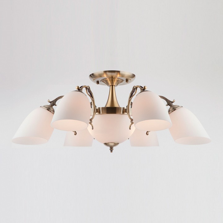 Потолочная люстра eurosvet ariele 22010/6+2 античная бронза