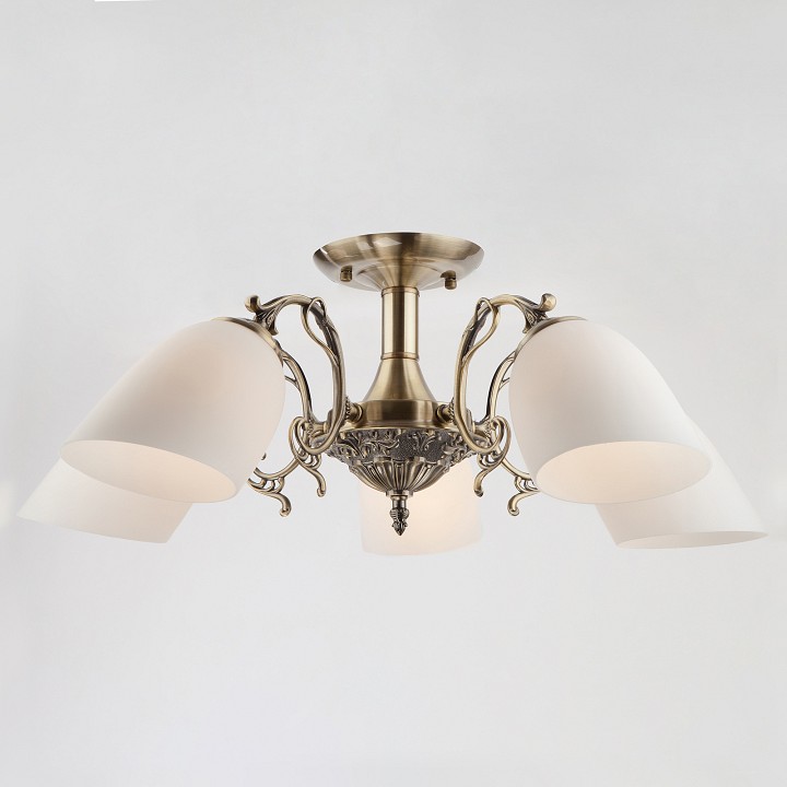 Люстра на штанге eurosvet ariele 22010/5 античная бронза