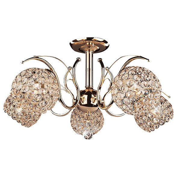 Люстра на штанге eurosvet mirage 7777/5 золото